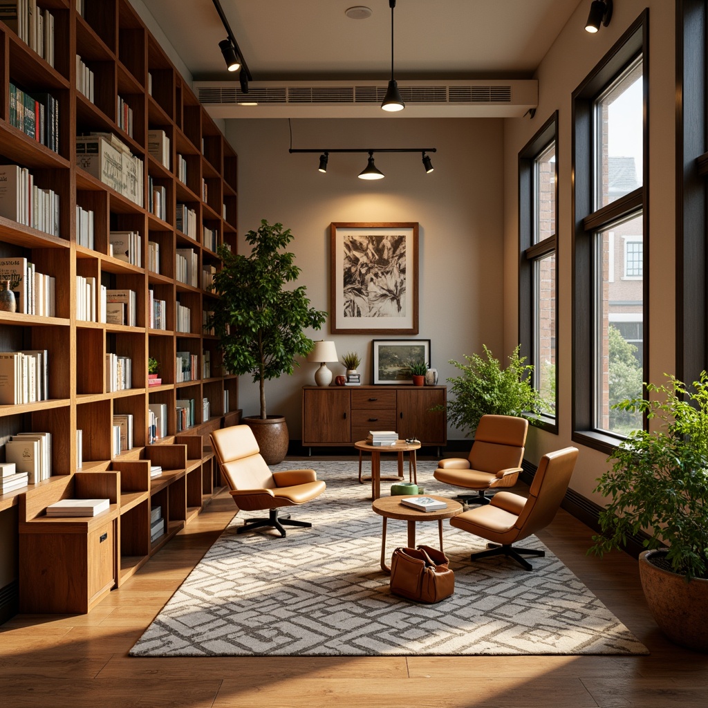 Mid-Century Modern Style Bookstore Design Ideas