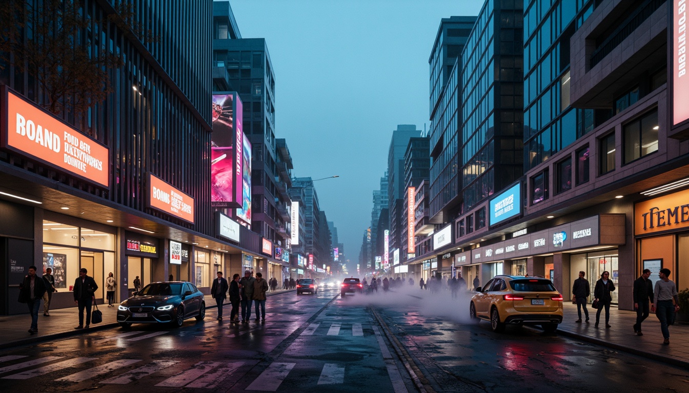 Prompt: Futuristic cityscape, neon lights, holographic advertisements, sleek skyscrapers, metallic surfaces, glowing accents, LED strips, ambient fog, misty atmosphere, cyberpunk alleys, retro-futuristic signs, vibrant colors, luminescent textures, low-poly 3D models, atmospheric perspective, cinematic lighting, high-contrast shadows, dramatic spotlights, futuristic transportation systems, hovering vehicles, levitating objects, 1/2 composition, cinematic camera angles, advanced artificial intelligence, augmented reality interfaces.