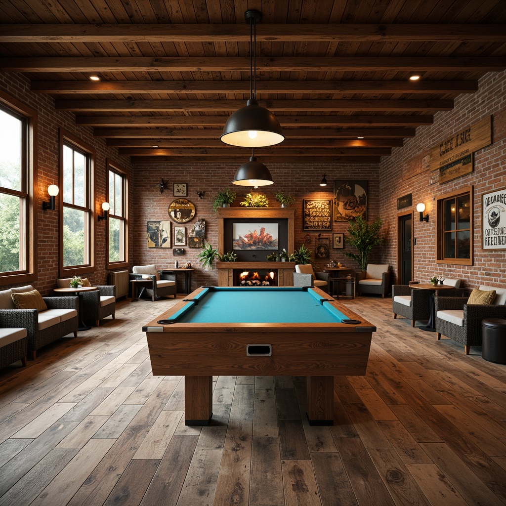 Game Room Rustic Style Interior Design Ideas