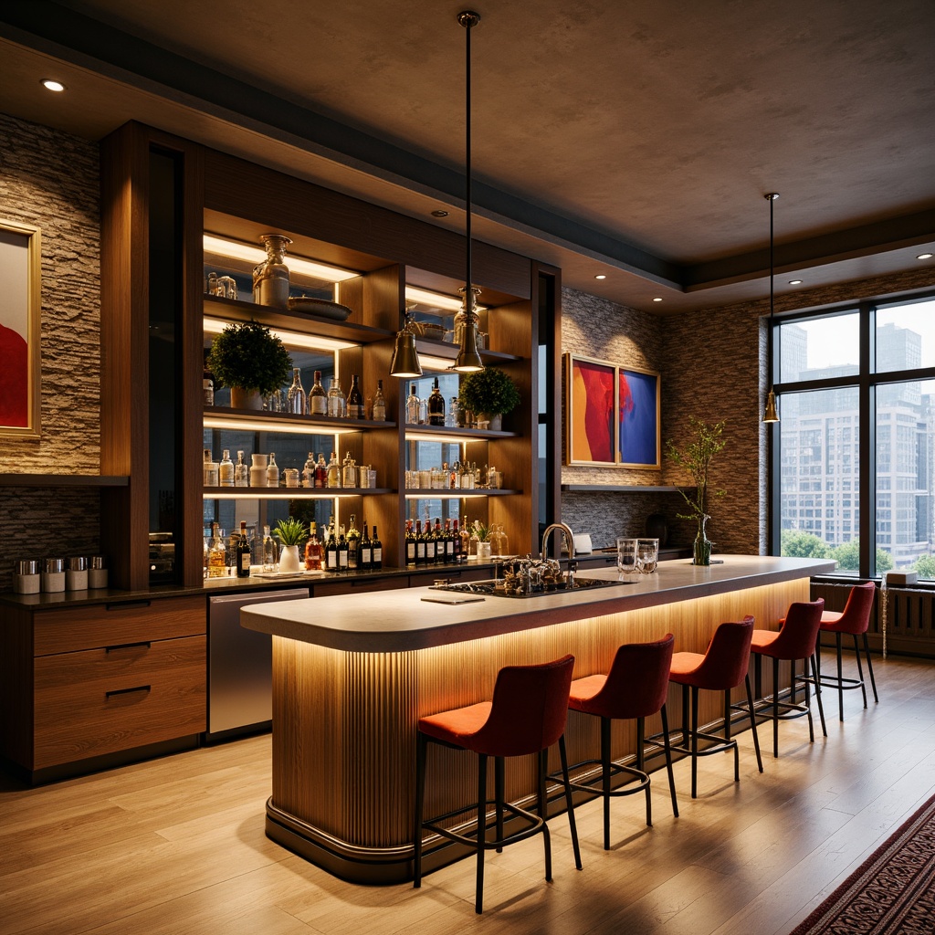 Mid-Century Modern Style Home Bar Design Ideas