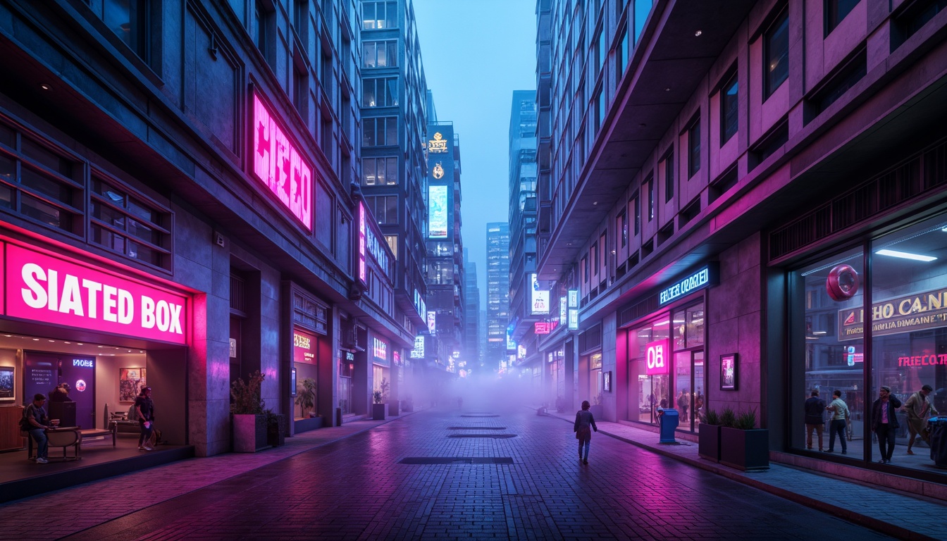 Prompt: Neon-lit cityscape, sleek metallic surfaces, iridescent hues, electric blue accents, vibrant pink neon lights, glowing purple undertones, chrome-plated details, holographic effects, futuristic skyscrapers, cyberpunk atmosphere, dark alleys, misty fog, atmospheric lighting, high-contrast shadows, cinematic composition, 1/1 aspect ratio, shallow depth of field, realistic reflections.