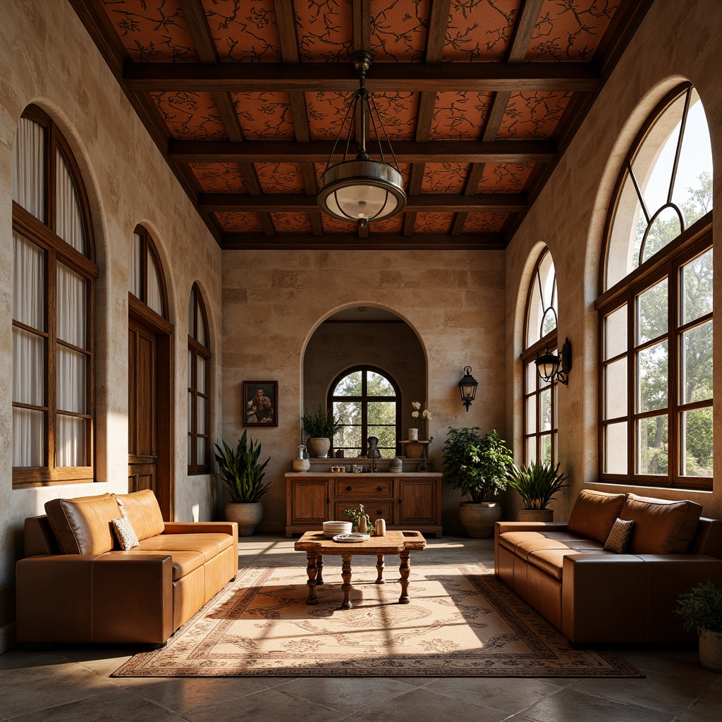 Prompt: Earth-toned charging station, rustic stone walls, arched windows, ornate metal details, warm terracotta roofs, vintage lanterns, distressed wood accents, rich brown leather upholstery, bronze hardware, intricate mosaics, natural stone flooring, ambient warm lighting, soft shadows, 1/1 composition, realistic textures, subtle weathering effects.