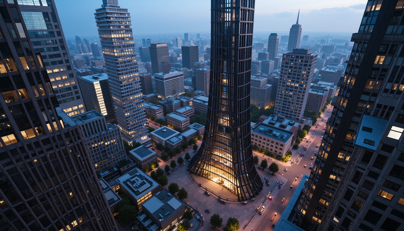 Prompt: Futuristic watchtower, sleek metallic facade, angular lines, minimalist design, modernist architecture, urban cityscape, bustling streets, vibrant neon lights, towering skyscrapers, glass and steel materials, reflective surfaces, geometric patterns, intricate details, high-rise structure, panoramic views, dramatic lighting, shallow depth of field, 3/4 composition, realistic textures, ambient occlusion.