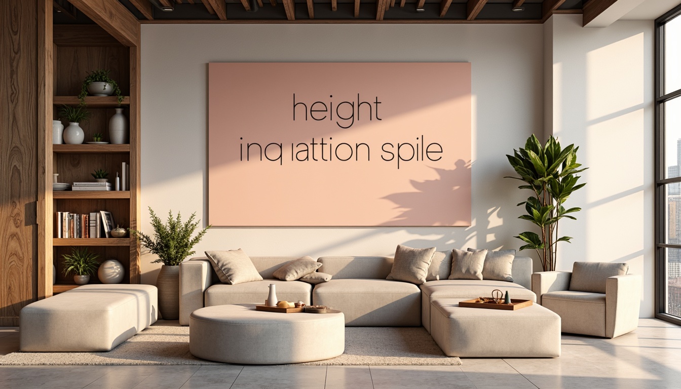 Prompt: Vibrant design studio, modern minimalist aesthetic, bold typography, pastel color scheme, soft peach tones, creamy whites, rich charcoal accents, natural wood textures, industrial metal elements, urban cityscape background, warm golden lighting, shallow depth of field, 1/1 composition, realistic renderings, ambient occlusion.