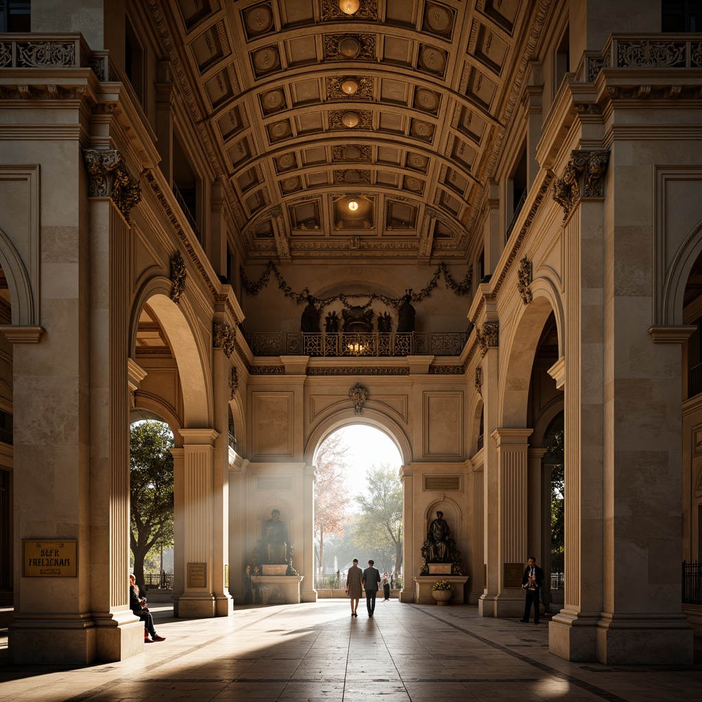 Prompt: Grand monumental structure, ornate stone carvings, majestic arches, imposing columns, intricate sculptures, bronze statues, memorial plaques, solemn atmosphere, natural stone flooring, symmetrical composition, dramatic lighting, warm golden tones, subtle texture details, realistic weathering effects, 1/1 aspect ratio, low-angle shot, cinematic mood.