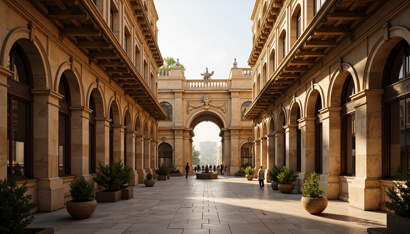 Prompt: Ornate charging stations, Renaissance-inspired facades, grand archways, ornamental columns, intricate stone carvings, classical pediments, decorative cornices, rusticated bases, symmetrical compositions, warm golden lighting, soft shadows, high-contrast textures, realistic reflections, 1/2 composition, shallow depth of field, atmospheric perspective, subtle color grading.