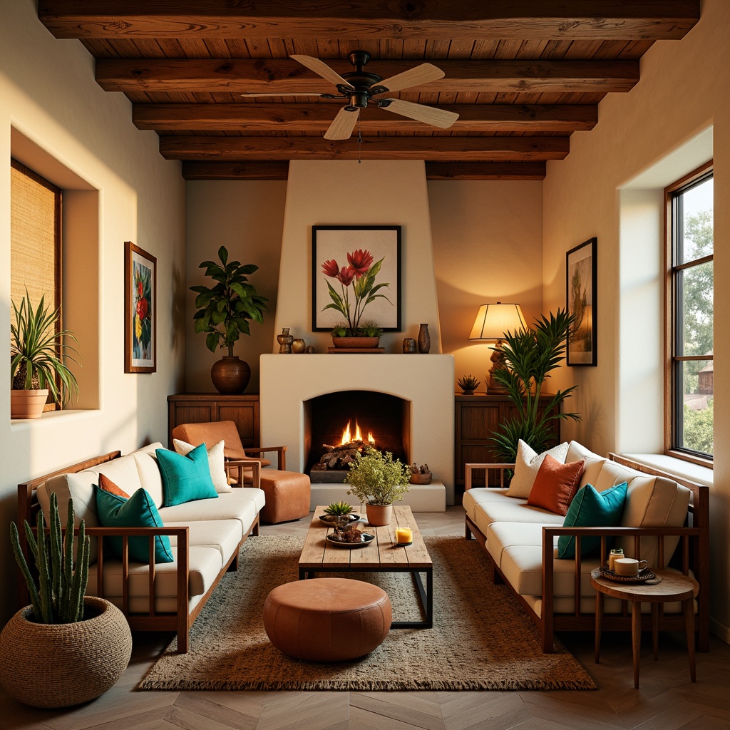 Southwestern Style Family Room Interior Design Ideas