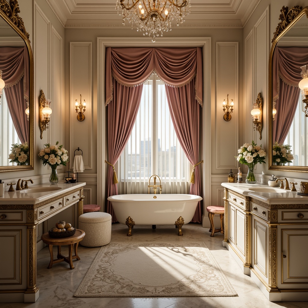 Rococo Style Powder Room Interior Design Ideas