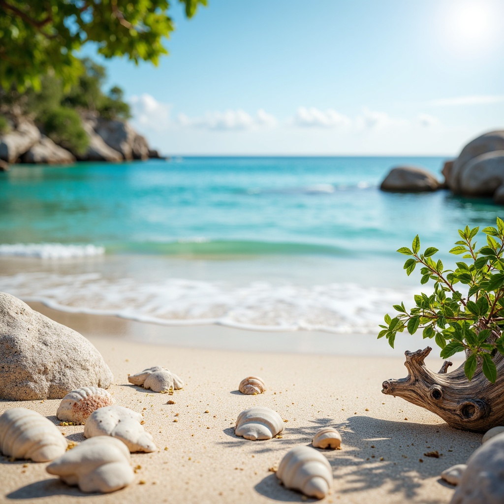 Prompt: \Calming coastal scenery, soft sandy beaches, clear turquoise waters, seashells, driftwood, beachy vibes, serene atmosphere, natural textures, weathered wood accents, sea salt air, gentle ocean breeze, warm sunny day, shallow depth of field, 3/4 composition, panoramic view, realistic rendering, ambient occlusion, pastel color palette, blues and whites, creamy neutrals, coral pinks, seafoam greens.\Please let me know if this meets your requirements!