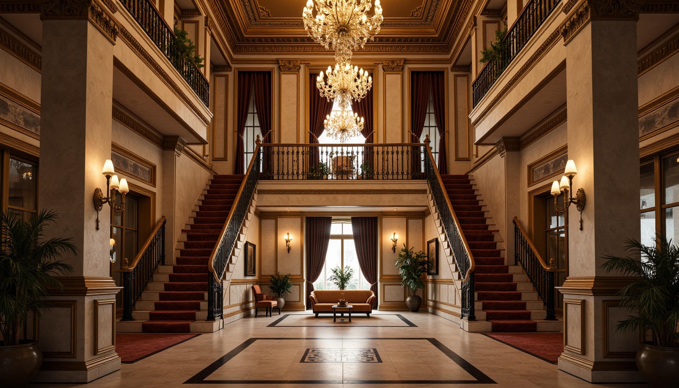 Prompt: Elegant mansion, ornate facade, intricate stonework, grand entrance, sweeping staircases, lavish chandeliers, decorative moldings, gilded accents, luxurious furnishings, rich velvet drapes, opulent crystal fixtures, warm golden lighting, shallow depth of field, 1/2 composition, cinematic view, realistic textures, ambient occlusion.