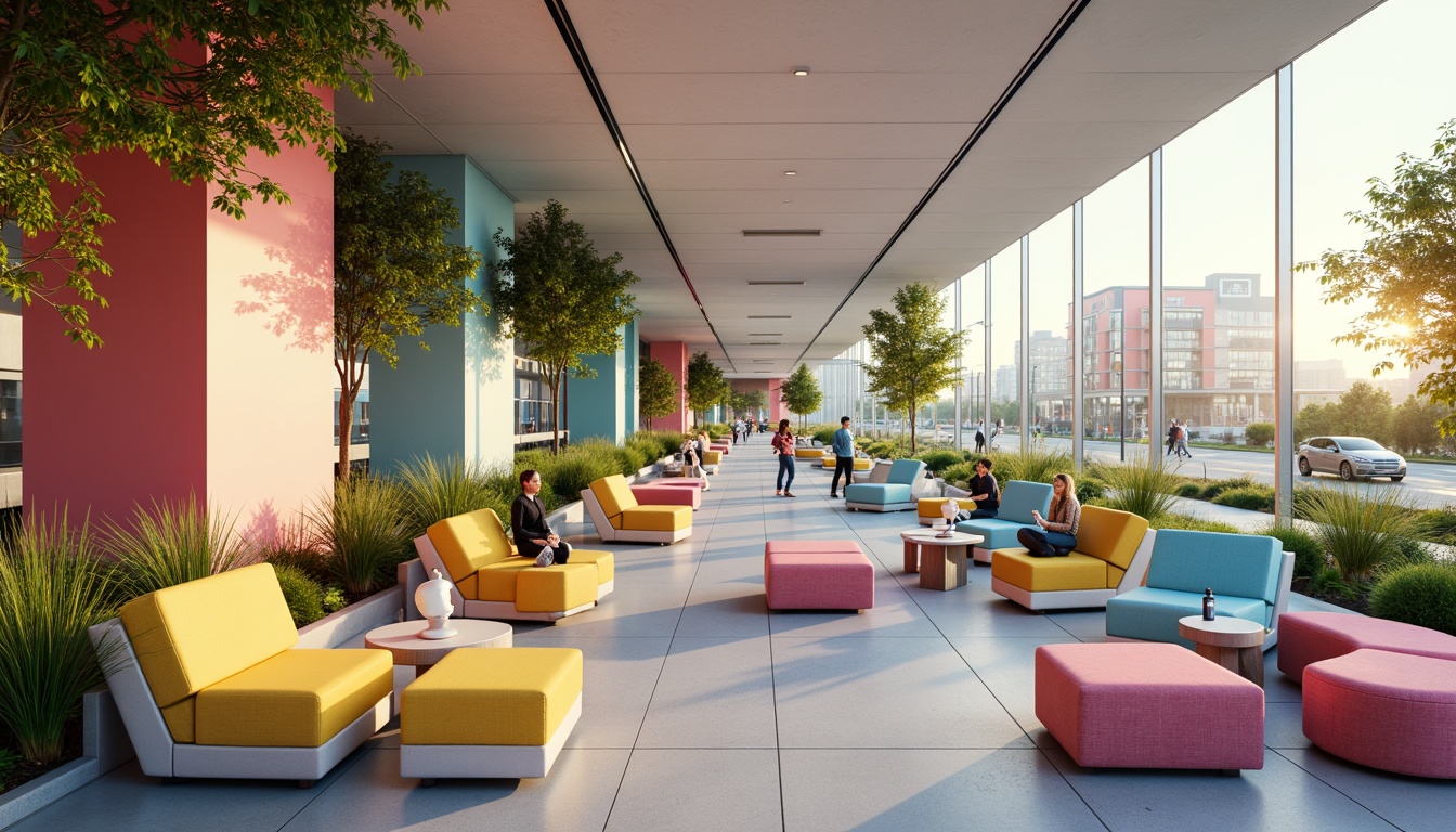 Prompt: Vibrant design studio, modern color scheme, pastel hues, bold accents, creamy whites, rich blacks, metallic finishes, natural textures, urban cityscape, afternoon sunlight, soft warm glow, shallow depth of field, 2/3 composition, realistic renderings, ambient occlusion.