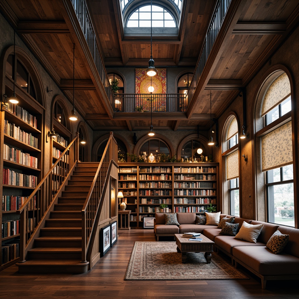 Library Eclectic Style Building Design Ideas