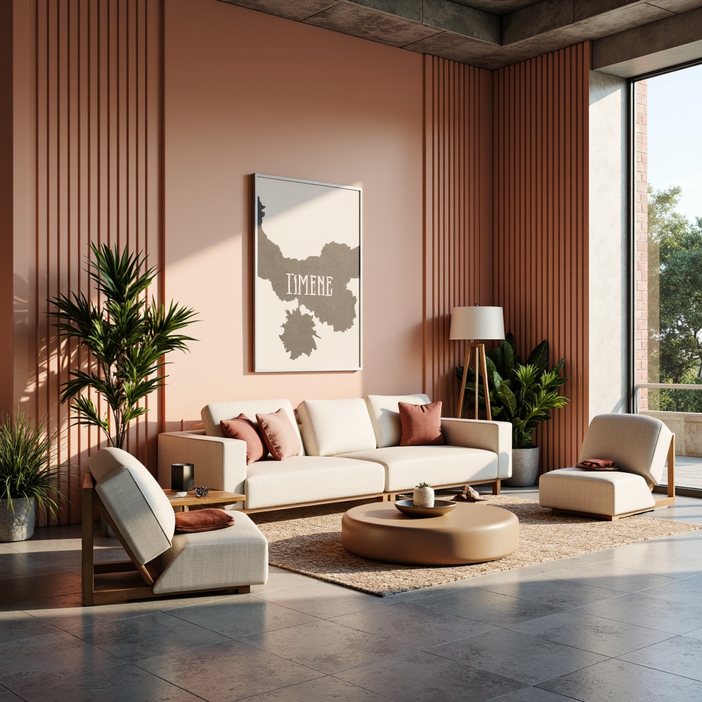 Prompt: Vibrant design studio, modern minimalist decor, sleek metallic accents, bold typography, pastel color scheme, soft peach tones, creamy whites, rich charcoal grays, deep blues, warm golden lighting, atmospheric ambiance, shallow depth of field, 1/1 composition, realistic textures, ambient occlusion.