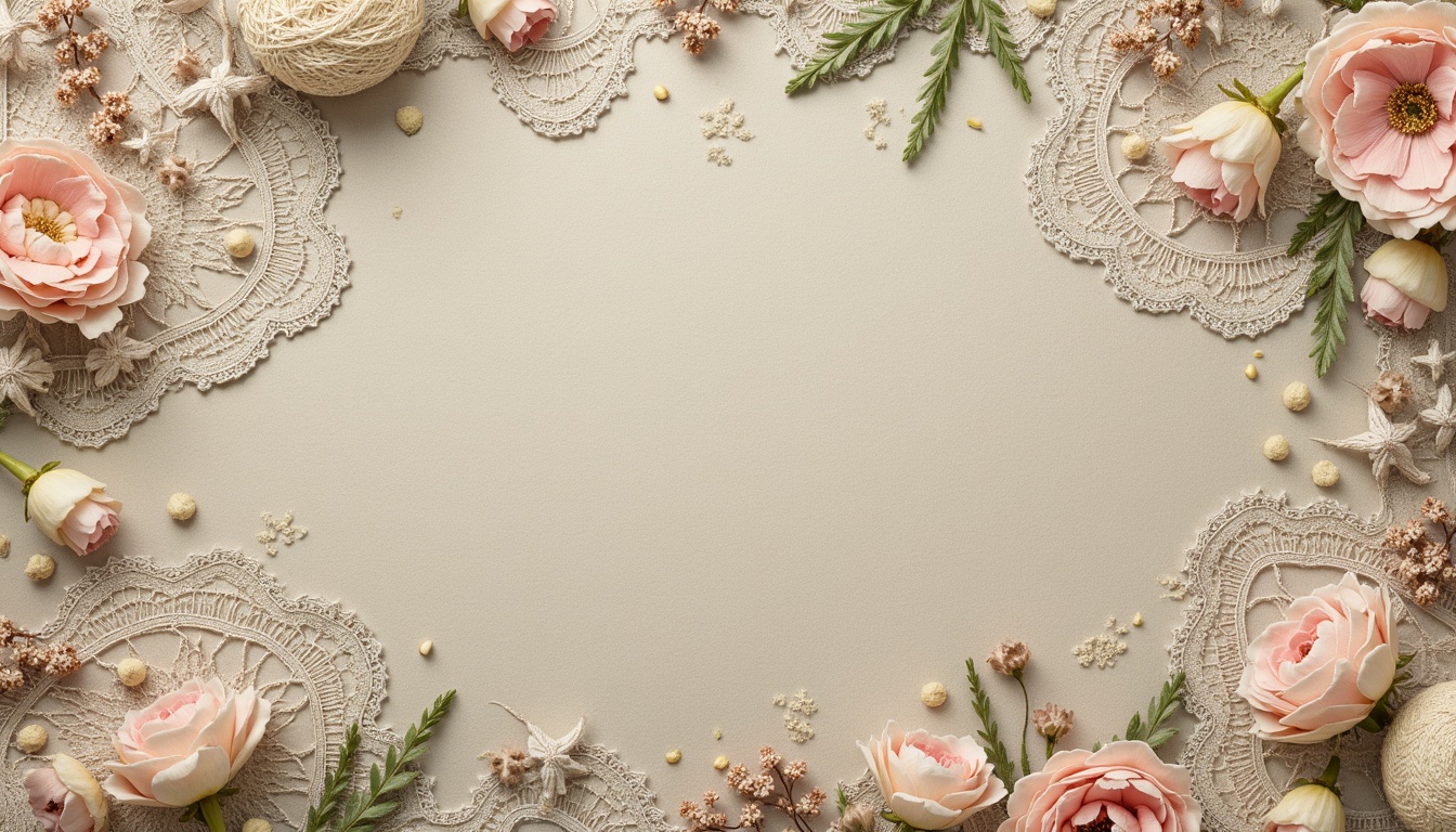 Prompt: Distressed fabrics, vintage lace, soft pastel hues, gentle florals, rustic linen textures, worn velvet, faded denim, romantic ruffles, delicate embroidery, subtle sheen, warm beige tones, antique brocade, ornate tapestries, whimsical patterns, muted color palette, nostalgic charm, cozy atmosphere, natural materials, earthy undertones.