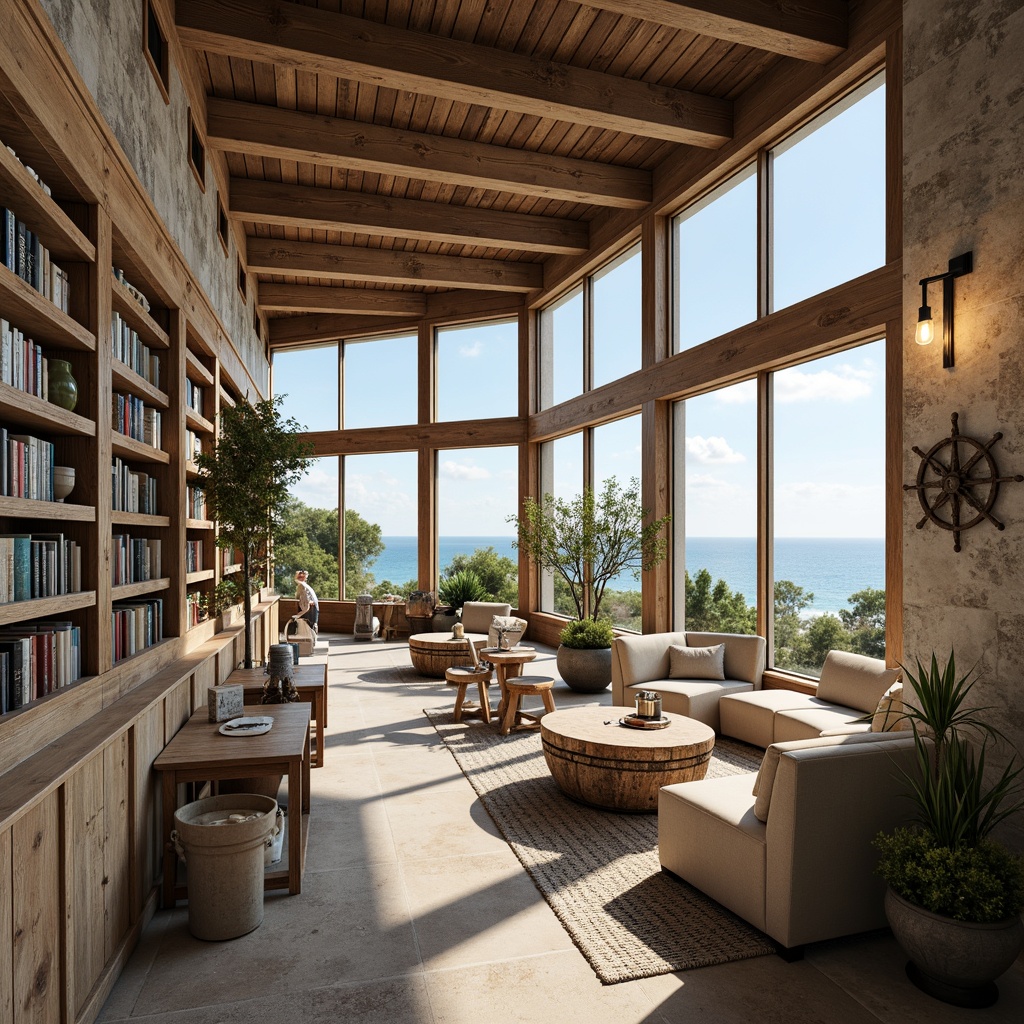 Coastal Style Bookstore Design Ideas