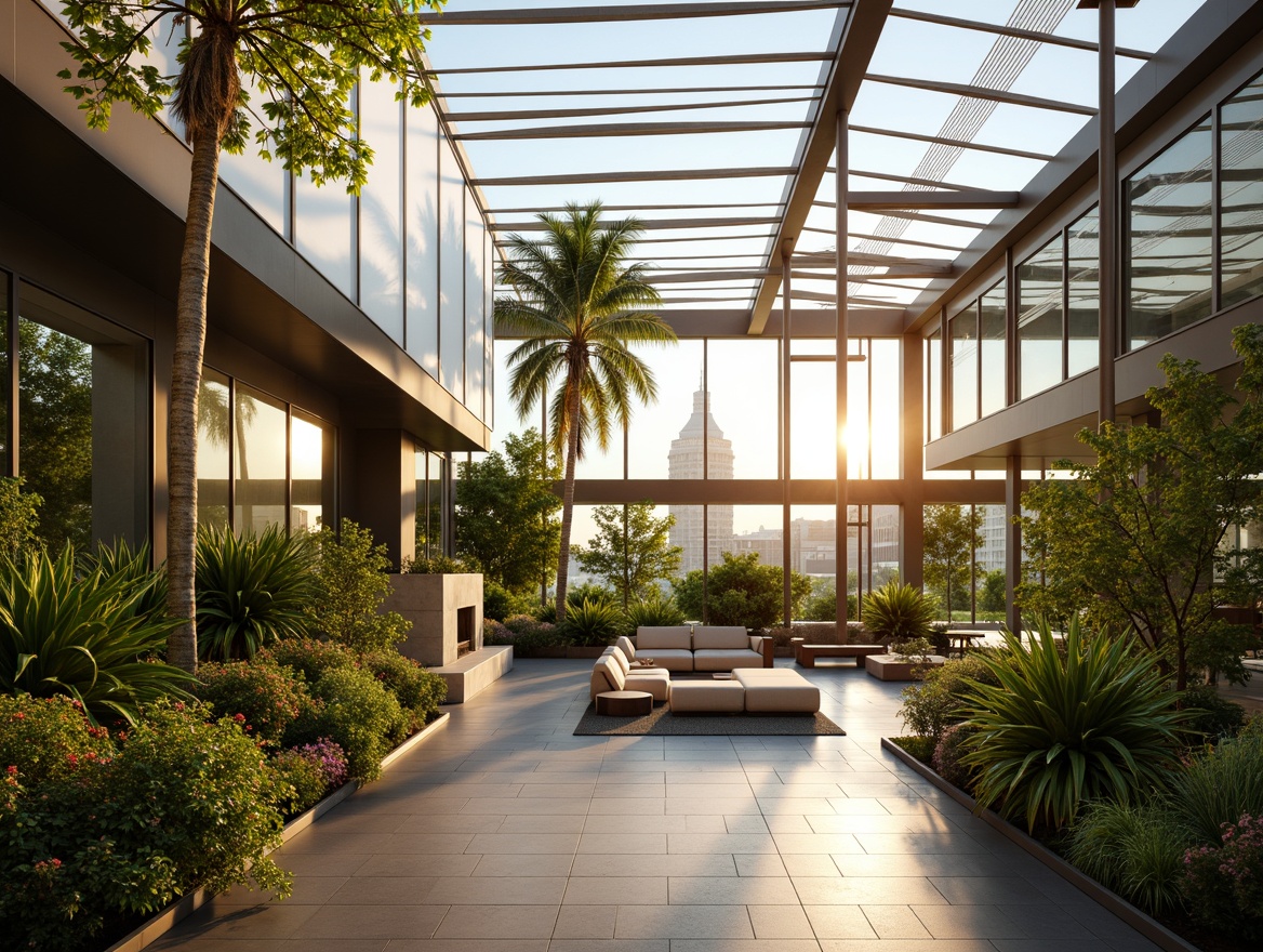 Prompt: Sun-drenched sunroom, futuristic architecture, sleek metal frames, retractable glass roofs, automated shades, ambient natural light, soft warm glow, minimalist decor, sustainable materials, eco-friendly furnishings, vibrant greenery, lush plants, tropical flowers, modern LED lighting, futuristic ambiance, shallow depth of field, 1/1 composition, panoramic view, realistic textures, subtle shadows.