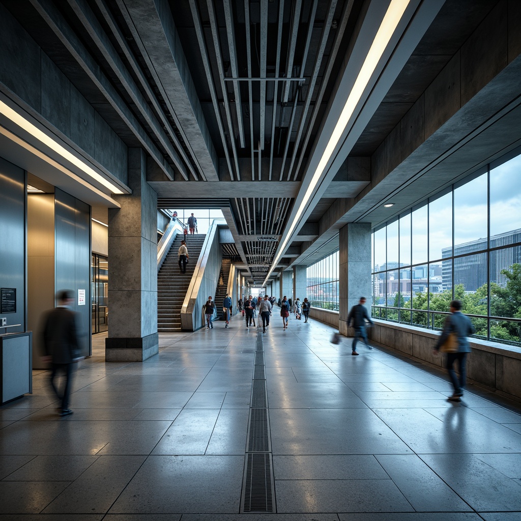 Prompt: Modern metro station, sleek urban architecture, polished concrete floors, stainless steel accents, durable epoxy coatings, anti-slip finishes, high-traffic areas, commercial-grade flooring, vibrant LED lighting, futuristic escalators, advanced public transportation systems, bustling city atmosphere, rush hour crowds, dynamic camera movements, shallow depth of field, 1/2 composition, realistic textures, ambient occlusion.