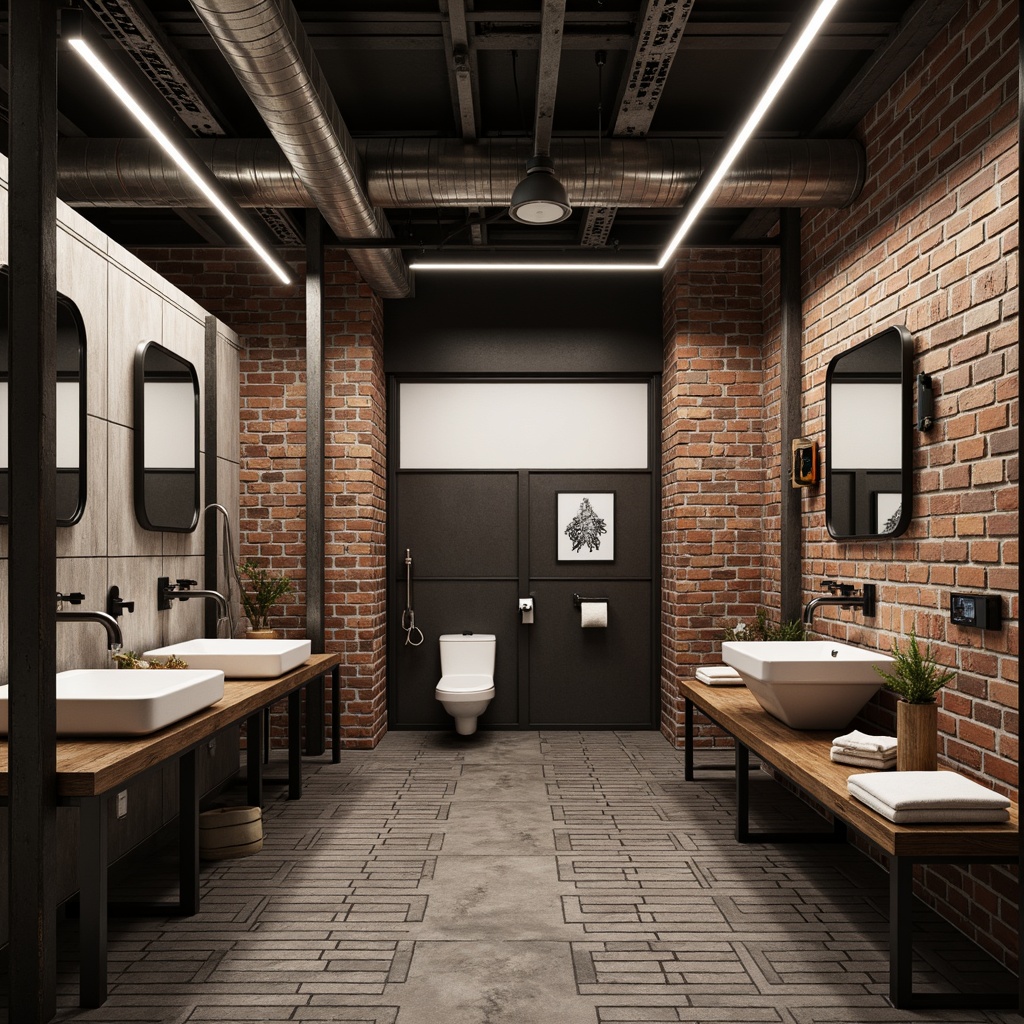 Powder Room Industrial Style Building Design Ideas