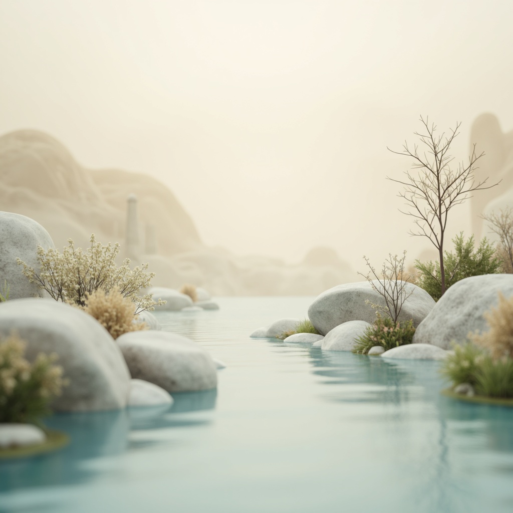 Prompt: Calming atmosphere, soft pastel hues, gentle gradient transitions, creamy whites, warm beige tones, soothing blues, muted greens, subtle earthy undertones, natural textures, organic shapes, minimalist composition, ambient lighting, shallow depth of field, 1/1 aspect ratio, realistic rendering, subtle color noise.