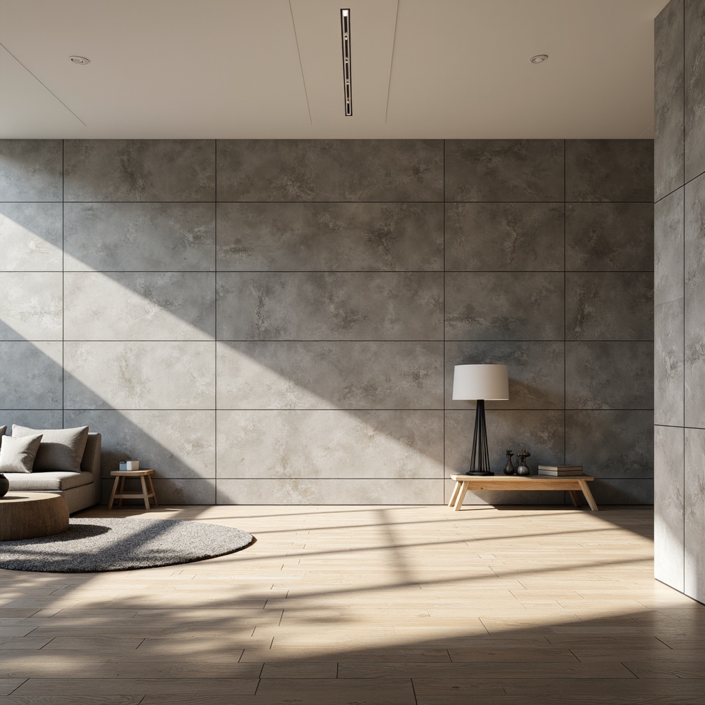 Prompt: Monochromatic concrete walls, smooth wooden floors, matte metal accents, subtle stone textures, plain white ceilings, minimalist decor, modern low-profile furniture, empty space, natural light pouring in, soft warm shadows, shallow depth of field, 1/1 composition, realistic renderings, ambient occlusion.