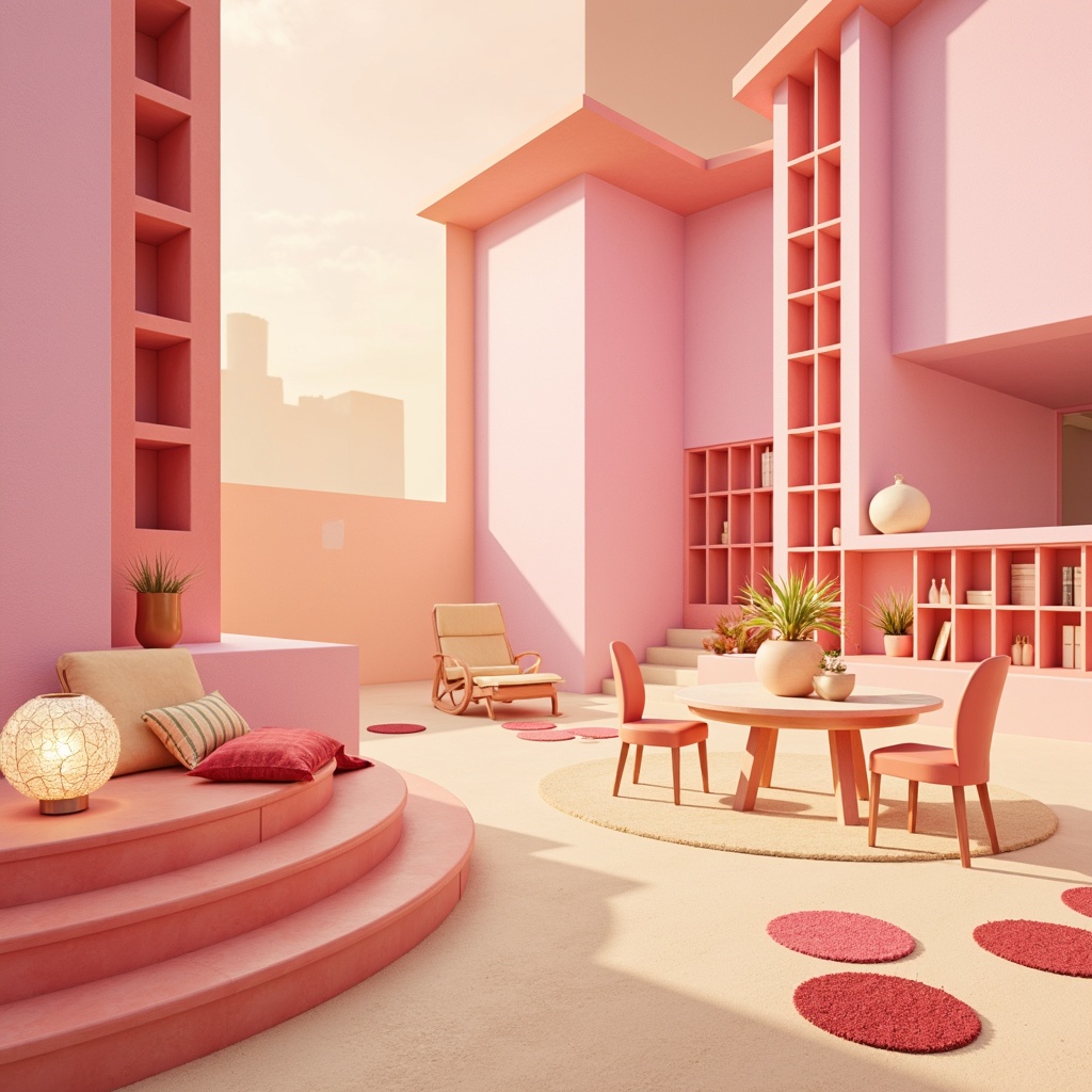 Prompt: Vibrant color scheme, pastel hues, soft peach tones, rich berry shades, metallic accents, bold typography, modern minimalist aesthetic, sleek lines, geometric patterns, abstract shapes, warm golden lighting, shallow depth of field, 1/1 composition, realistic textures, ambient occlusion.