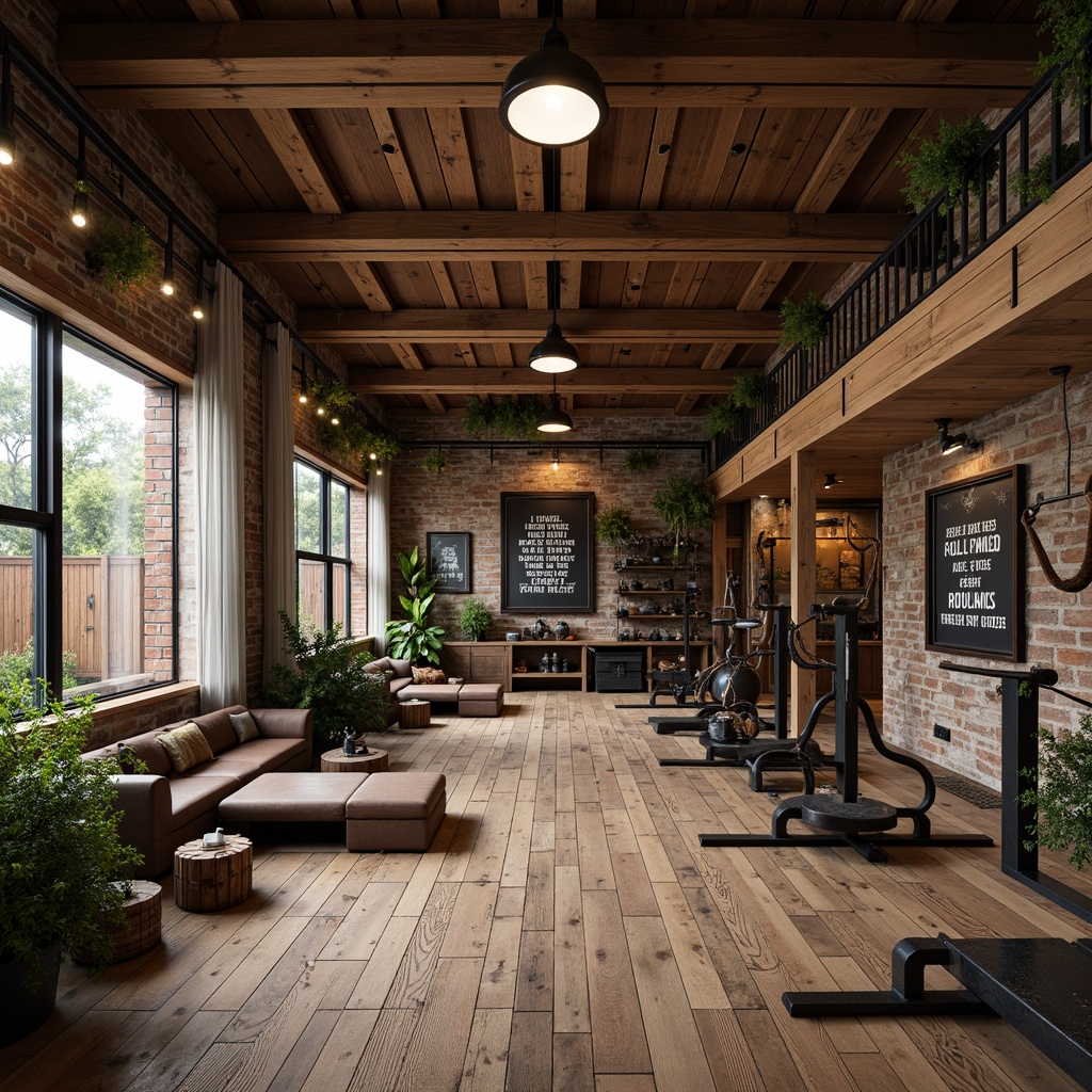 Rustic Style Home Gym Interior Design Ideas