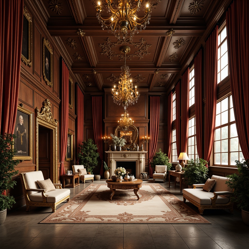 Prompt: Luxurious factory interior, ornate Baroque details, rich velvet drapes, intricately carved wooden panels, polished marble floors, grand chandeliers, opulent furnishings, lavish textiles, metallic accents, gilded frames, soft warm lighting, shallow depth of field, 3/4 composition, realistic reflections, ambient occlusion.