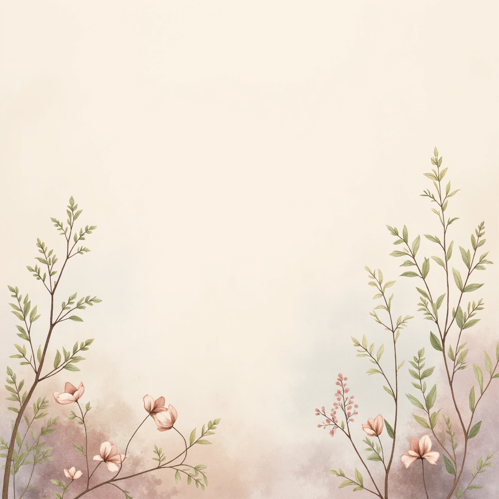 Prompt: Soft pastel hues, calming ambiance, gentle gradations, soothing color transitions, warm beige backgrounds, creamy whites, pale blues, mauve accents, natural earth tones, botanical illustrations, delicate florals, subtle texture overlays, watercolor-inspired brushstrokes, dreamy atmospheric lighting, 1/1 composition, intimate focus, shallow depth of field, realistic renderings.