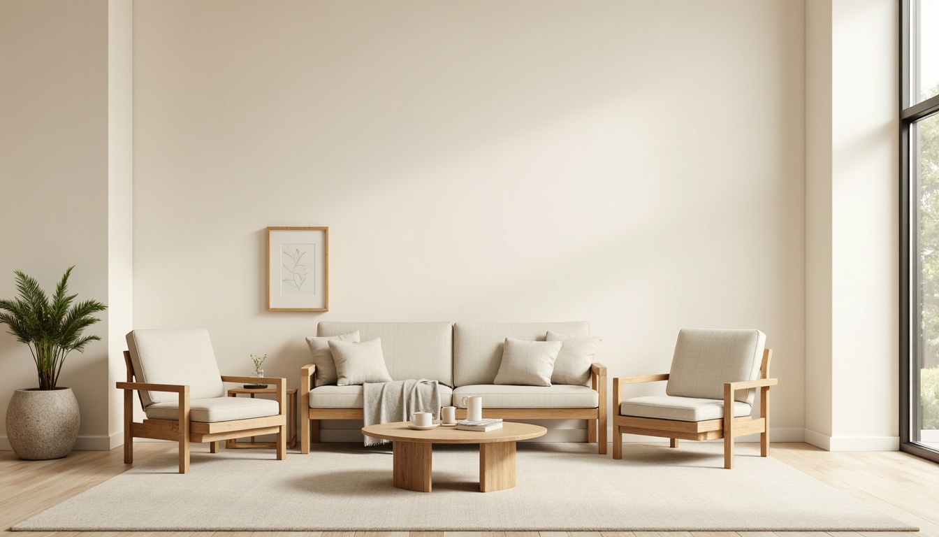 Prompt: Monochromatic interior, soft cream walls, warm beige furniture, subtle grey accents, natural wood textures, minimalist decor, empty space, calm atmosphere, diffused softbox lighting, 1/1 composition, realistic render, ambient occlusion.