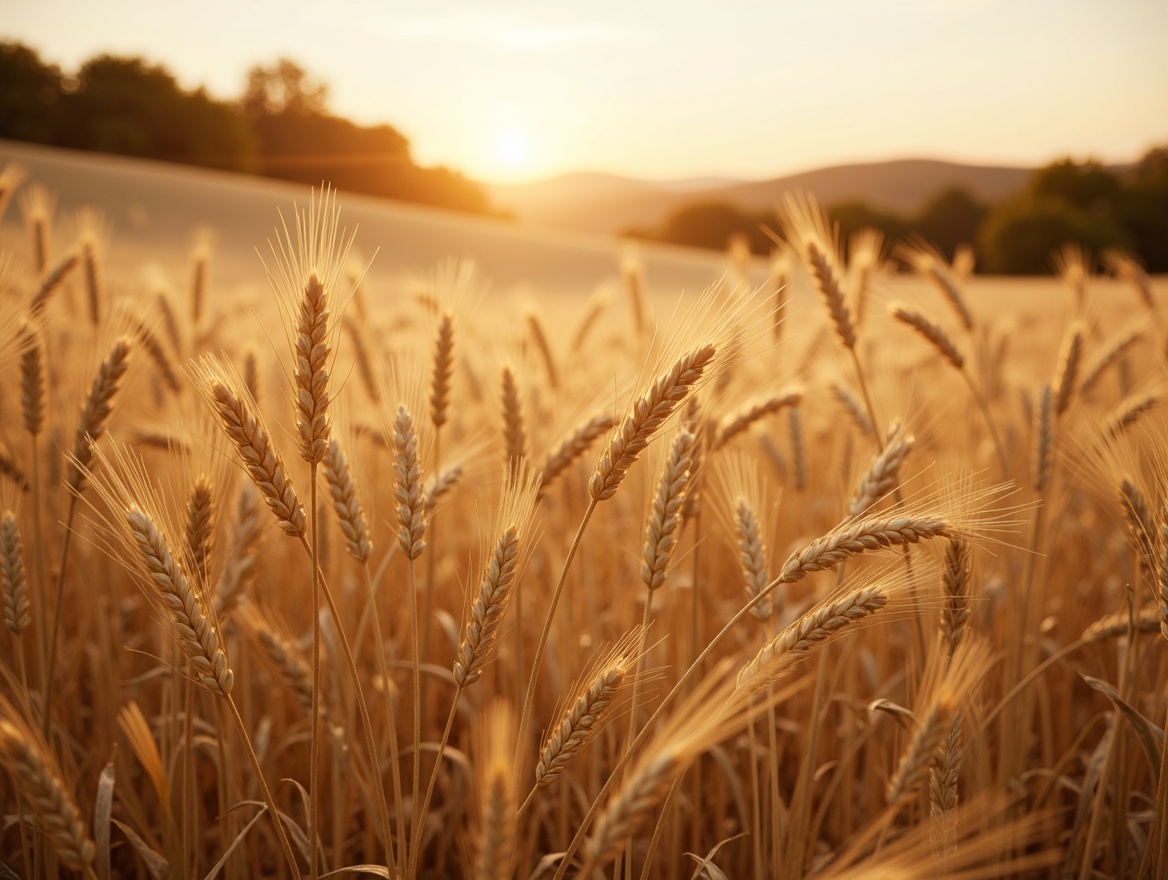 Prompt: Warm wheat fields, golden light, rustic bronze accents, natural earthy tones, warm beige hues, soft cream textures, organic patterns, vintage metallic sheen, sun-kissed landscape, gentle rolling hills, serene countryside atmosphere, shallow depth of field, 1/1 composition, realistic render, ambient occlusion, warm soft focus.