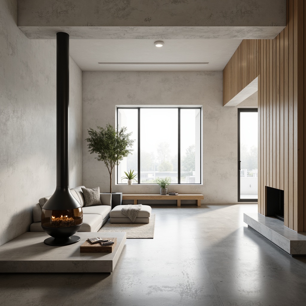 Prompt: Light-filled interior, minimalist decor, neutral color palette, polished concrete floors, matte finish, industrial chic, Scandinavian-inspired design, natural stone accents, sleek wooden planks, subtle texture variation, ambient indirect lighting, soft shadows, shallow depth of field, 1/1 composition, realistic material reflections, atmospheric perspective.