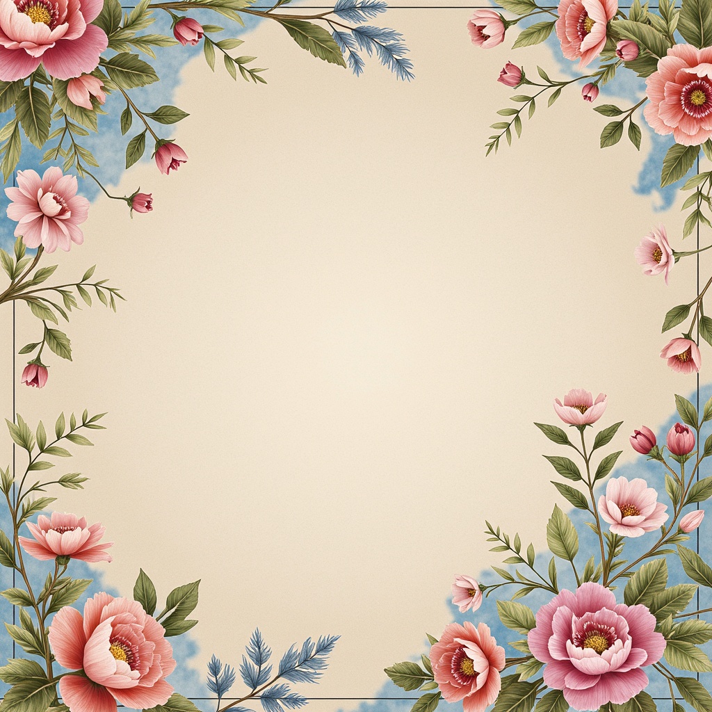 Prompt: Vibrant floral patterns, soft pastel hues, gentle earthy tones, calming blue accents, warm beige backgrounds, rich brown textures, delicate gold details, intricate geometric shapes, subtle gradient effects, 3D visual depth, realistic material rendering, natural light reflections, ambient occlusion, atmospheric perspective, serene ambiance, peaceful atmosphere.