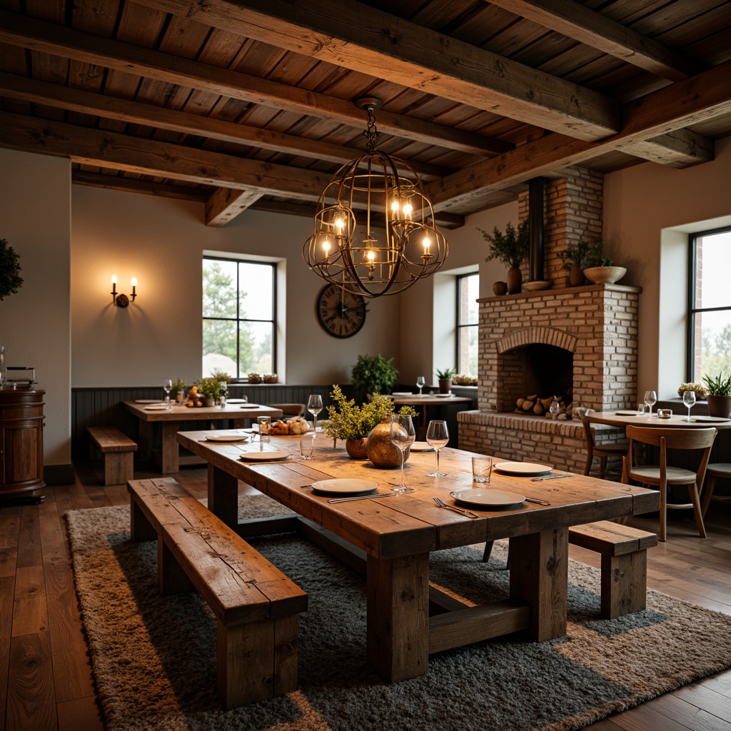 Rustic Style Dining Room Interior Design Ideas