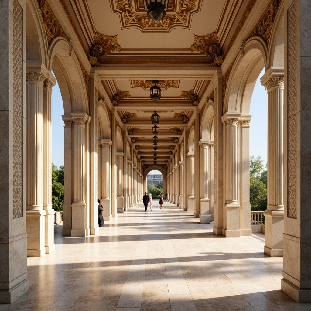 Prompt: Elegant pavilion, ornate columns, textured stone surfaces, carved wooden accents, soft natural light, warm beige tones, classic architectural details, symmetrical composition, subtle shading, refined ornaments, luxurious fabrics, intricate moldings, golden decorations, serene atmosphere, shallow depth of field, 1/1 composition, realistic textures, ambient occlusion.