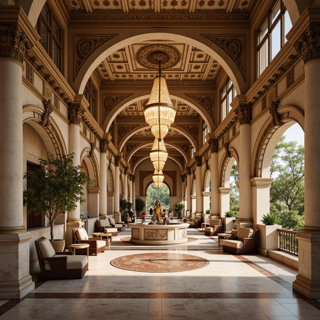 Prompt: Grandiose pavilion, symmetrical layout, ornate columns, carved stone details, majestic arches, grand staircases, luxurious chandeliers, opulent furnishings, lavish textiles, intricate moldings, classical pediments, balanced composition, harmonious proportions, warm golden lighting, soft focus, shallow depth of field, 2/3 rule composition, atmospheric perspective, realistic marble textures, ambient occlusion.Please let me know if this meets your requirements!