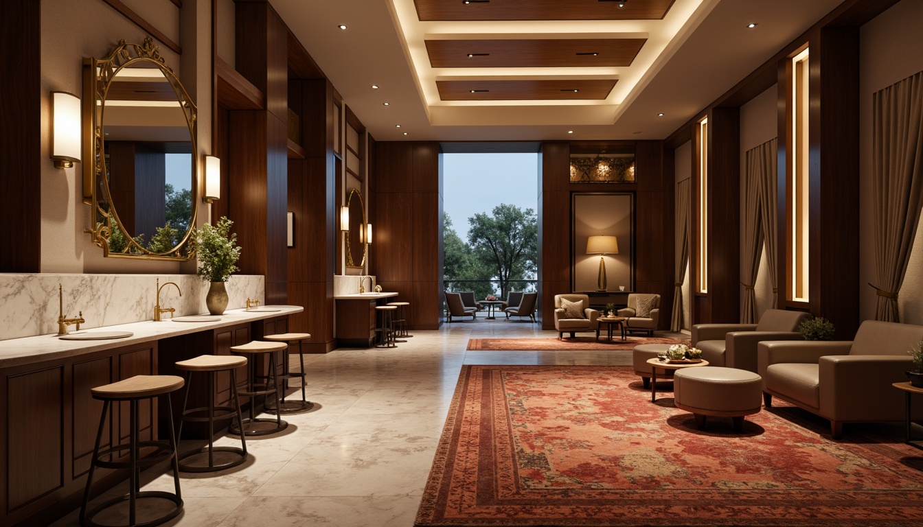 Prompt: Luxurious interior, marble countertops, rich wood accents, metallic fixtures, soft leather upholstery, velvety carpets, ambient lighting, 3D modeling, realistic textures, high-end finishes, ornate moldings, premium materials, elegant color palette, sophisticated atmosphere, shallow depth of field, 1/1 composition, soft focus, warm color tone.