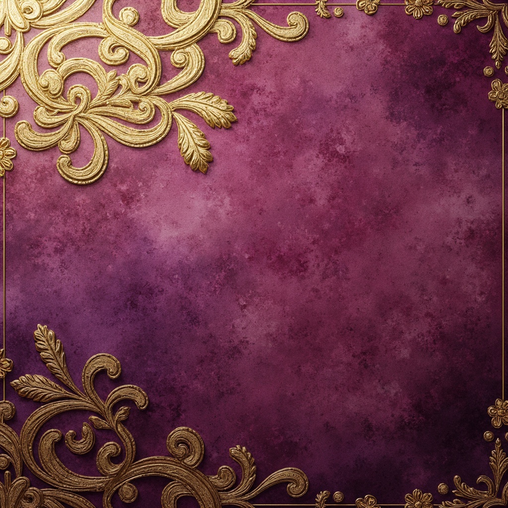 Prompt: Rich plum tones, luxurious velvet textures, ornate gold accents, warm beige backgrounds, soft mauve highlights, deep berry shades, intricate floral patterns, whimsical watercolor effects, dramatic lighting contrasts, 3/4 composition, shallow depth of field, panoramic view, realistic textures, ambient occlusion.