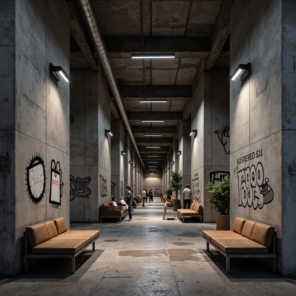 Brutalism Style Train Station Interior Design Ideas