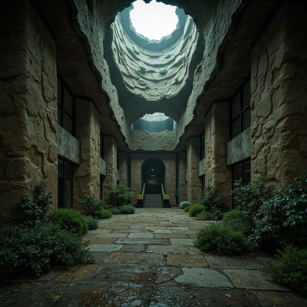 Prompt: \Organic, undulating walls, rough-hewn stone surfaces, tactile wooden panels, iridescent glass mosaics, soft, velvety fabrics, intricate, hand-carved patterns, immersive, 360-degree environments, atmospheric lighting, misty ambiance, mysterious, ancient ruins, eerie, abandoned asylums, surreal, dreamlike landscapes, cinematic, wide-angle shots, high-contrast, dramatic lighting, realistic, detailed textures, subtle, ambient occlusion.\