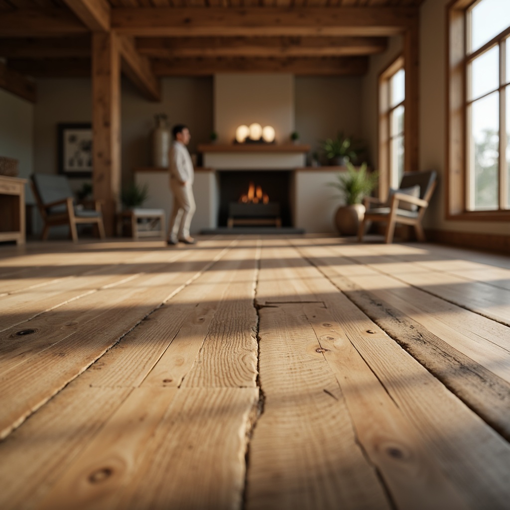 Prompt: Rustic home gym, traditional wooden flooring, warm beige tone, textured planks, herringbone pattern, matte finish, natural oak wood, soft ambient lighting, 3/4 composition, shallow depth of field, realistic textures, ambient occlusion.