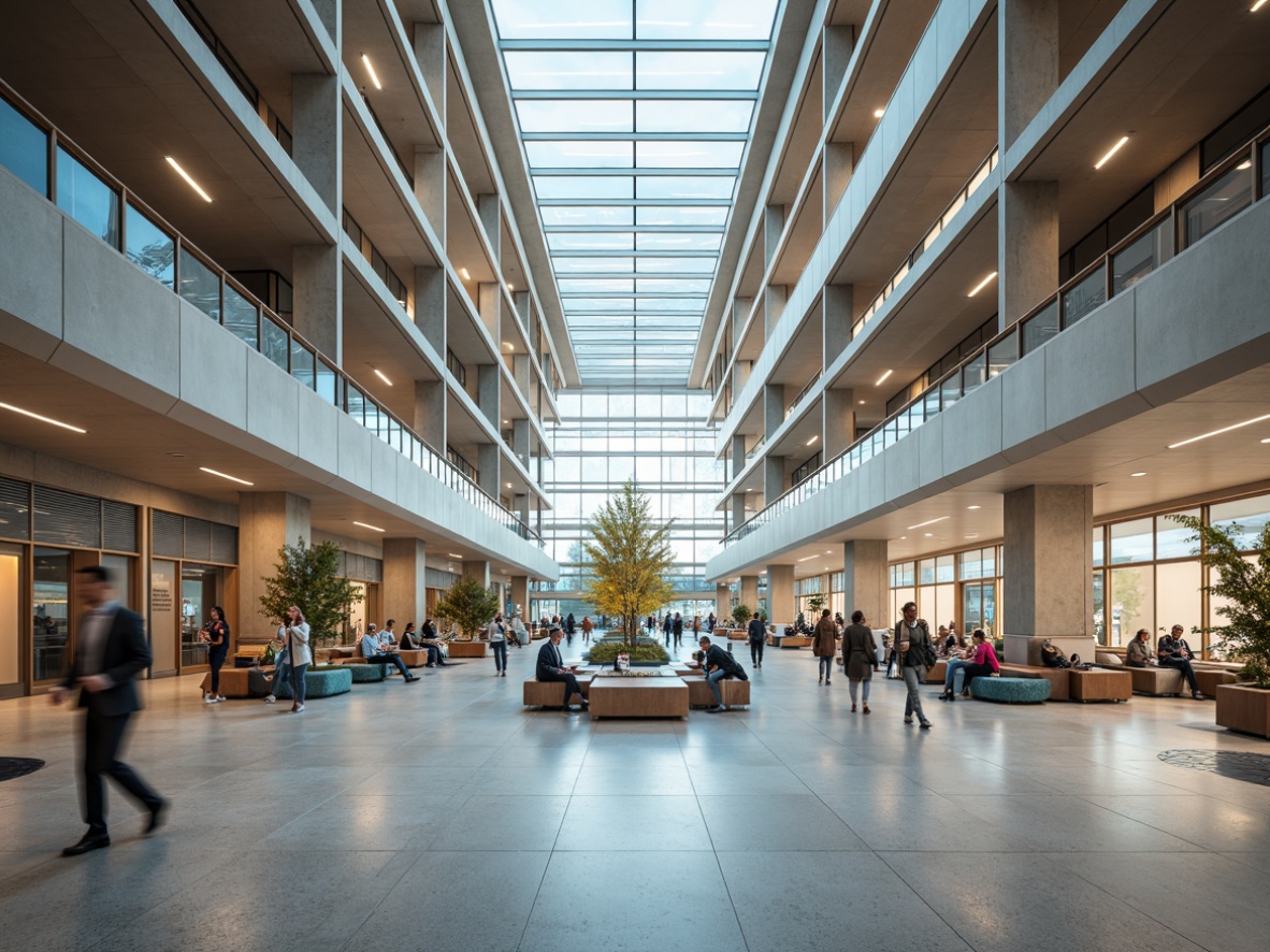 Prompt: Neutral airport terminal, sleek modern architecture, polished steel beams, glass ceilings, minimalist seating areas, natural stone flooring, warm beige tones, calming blue accents, soft gray textures, subtle LED lighting, airy open spaces, bustling atmosphere, busy travelers, dynamic movement, blurred motion, shallow depth of field, 1/2 composition, realistic reflections, ambient occlusion.Please let me know if this meets your requirements!