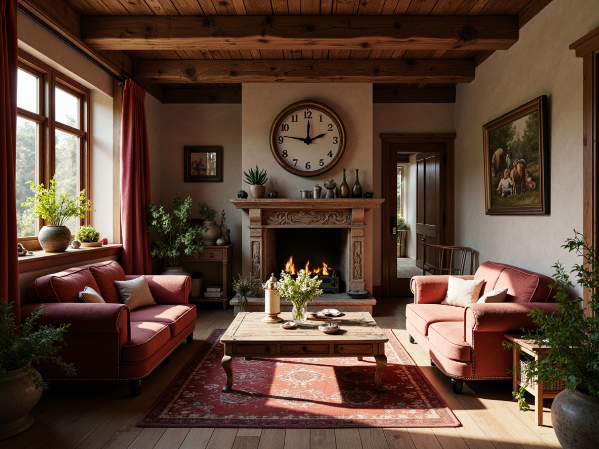 Prompt: Rich mauve tone, earthy brown undertones, warm beige accents, rustic wooden textures, vintage metal hardware, distressed leather upholstery, soft velvet fabrics, antique furniture pieces, ornate carvings, classic traditional architecture, cozy cottage settings, sunny afternoon light, soft warm shadows, 1/1 composition, realistic worn edges, ambient occlusion.