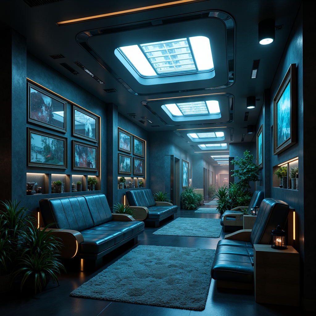 Prompt: Minimalist spacecraft interior, sleek metallic surfaces, neon accent lights, futuristic control panels, compact living quarters, modular furniture, zero-gravity environments, eerie ambient sounds, low-key lighting, cinematic shadows, 1/1 composition, shallow depth of field, realistic textures, atmospheric fog effects.