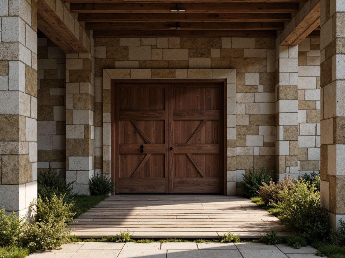 Prompt: Rustic wooden planks, weathered stone walls, distressed metal sheets, rough concrete floors, organic natural forms, earthy color palette, warm ambient lighting, shallow depth of field, 3/4 composition, realistic textures, ambient occlusion.