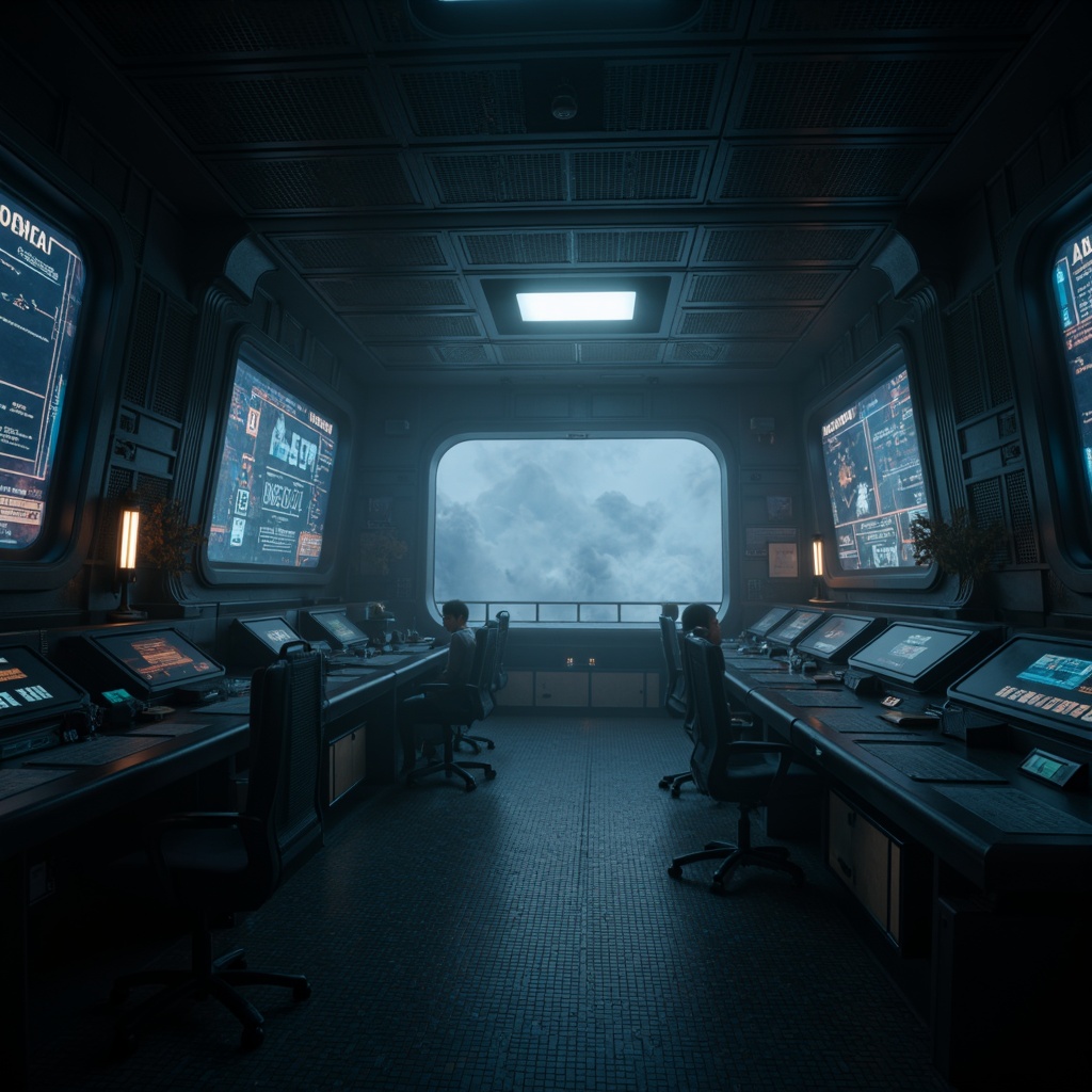 Prompt: Cosmic spaceship interior, minimalist decor, sleek metallic walls, futuristic control panels, holographic displays, sparse lighting, dark shadows, atmospheric fog, low-key color palette, cinematic framing, shallow depth of field, 2.39