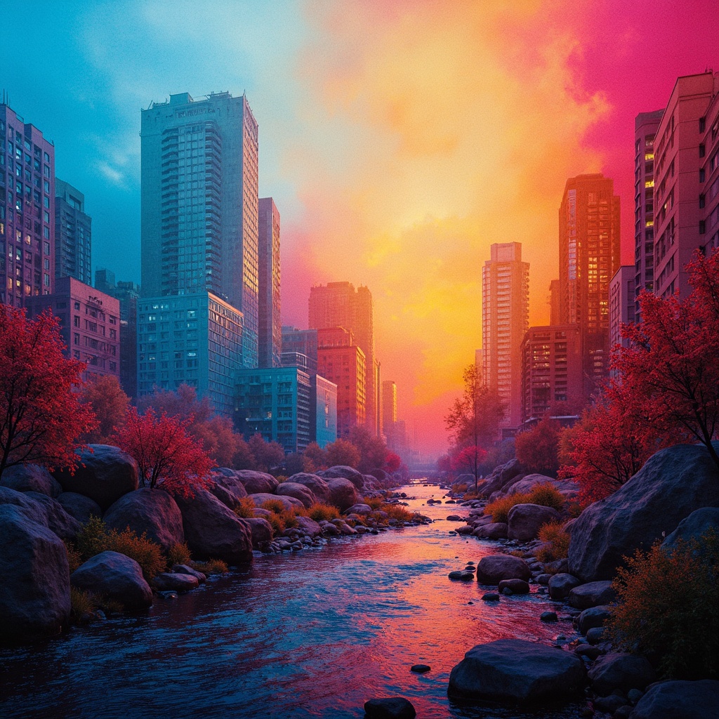 Prompt: Vibrant abstract artwork, mesmerizing color gradients, bold brushstrokes, textured canvases, rich jewel tones, pastel hues, neon accents, metallic sheens, iridescent shimmer, glowing highlights, deep shadows, warm golden light, soft focus, atmospheric perspective, 1/2 composition, impressionist style, expressive gestures, dynamic movement.