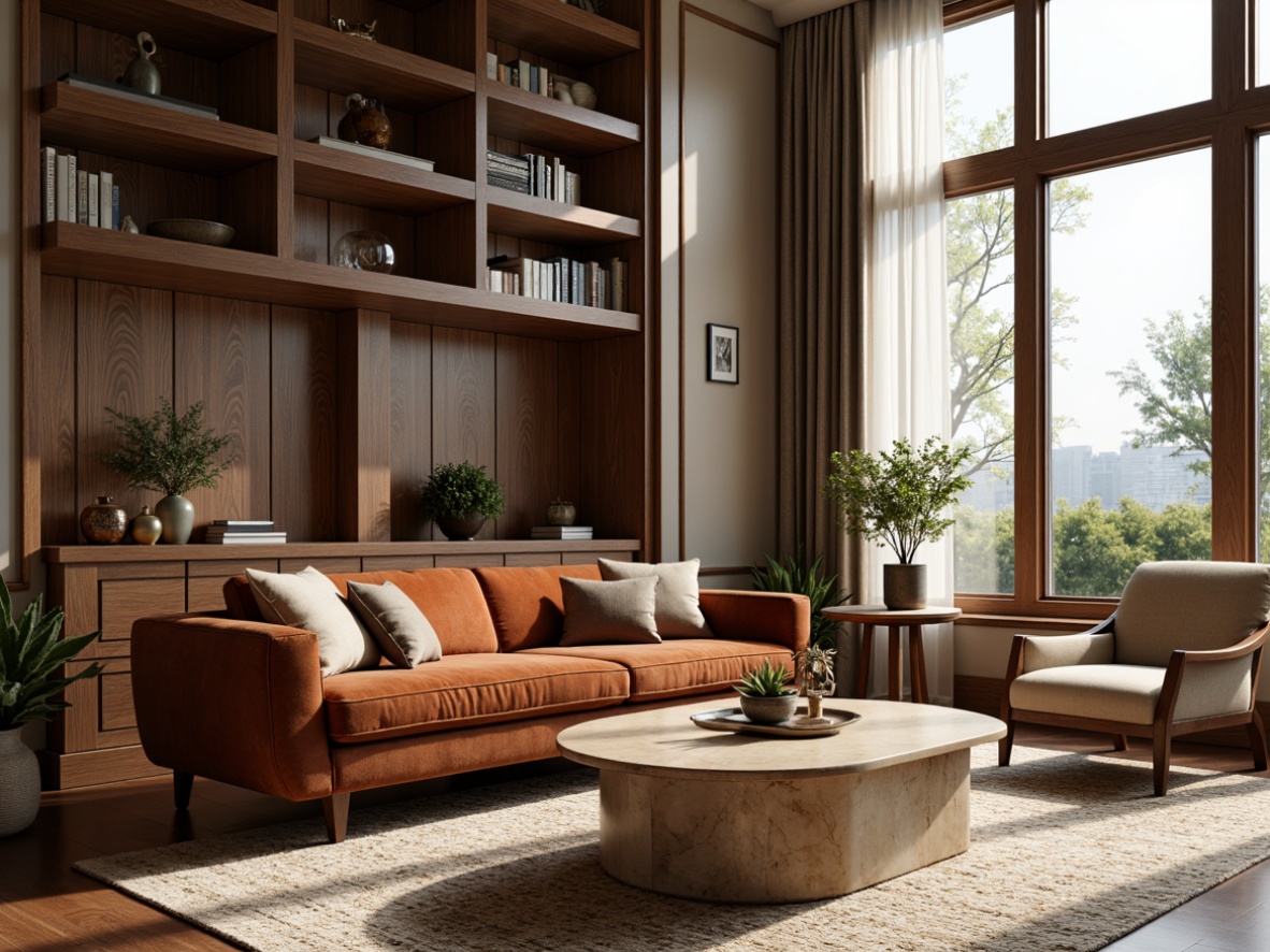 Prompt: Luxurious velvet sofa, rich wood accents, ornate metal frames, plush cushions, elegant curves, sophisticated upholstery, creamy marble coffee table, soft warm lighting, cozy reading nook, floor-to-ceiling windows, sheer curtains, natural fiber rugs, refined minimalist decor, calming color palette, serene atmosphere, 1/2 composition, shallow depth of field, realistic textures.