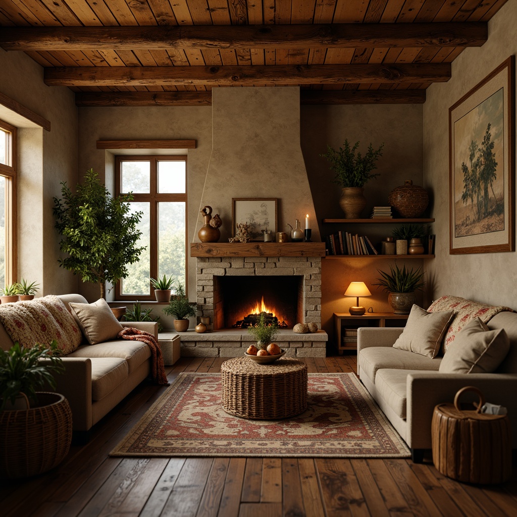 Rustic Style Family Room Interior Design Ideas