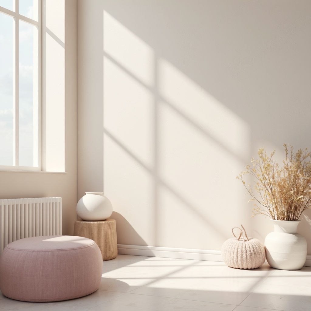 Prompt: Soft pastel hues, gentle color transitions, calming atmosphere, soothing ambiance, creamy whites, warm beige tones, pale blues, mauve accents, natural textures, organic patterns, subtle gradations, elegant typography, refined compositions, balanced contrast, serene lighting, shallow depth of field, 2/3 composition, realistic renderings.