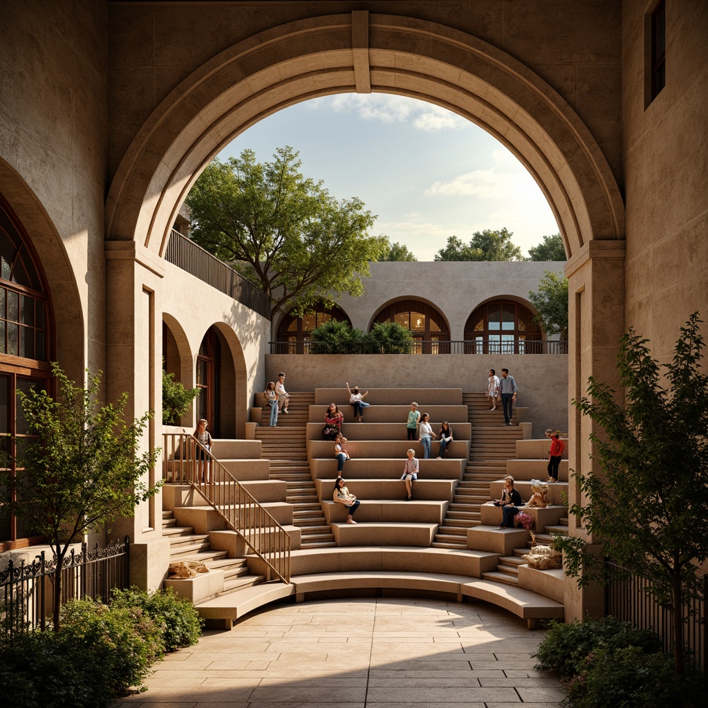 Amphitheater Transitional Style Building Design Ideas